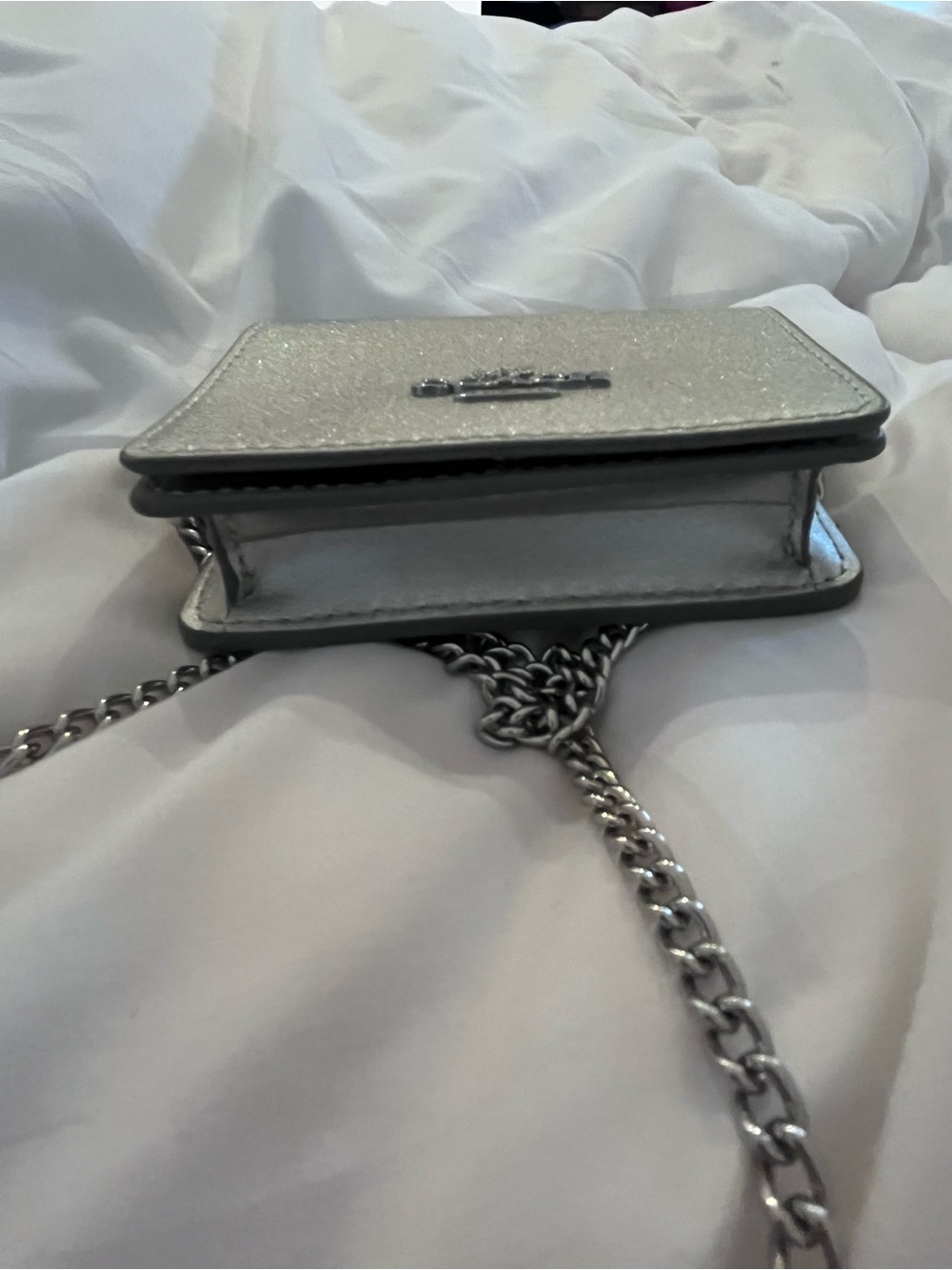 Coach Silver Mini Chain Crossbody Wallet - Picture 4 of 6